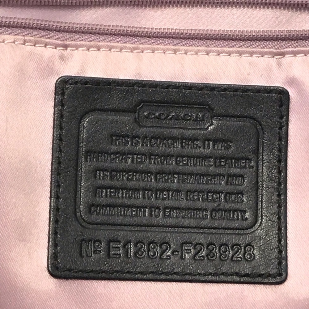 Coach Ashley Gathered Black Leather Bag F23928 - Picture 7 of 8